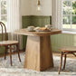 Natural Walnut Wood Farmhouse Dining Table Pedestal