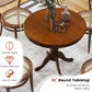 Dark Walnut Round Dining Table 32 Inch Diameter Pro Finish