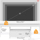 LED TV Stand Sixty Five Inch Premium White Outlets With Storage
