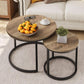 Nesting Coffee Tables 2 23.6 Round Woodgrain Finish