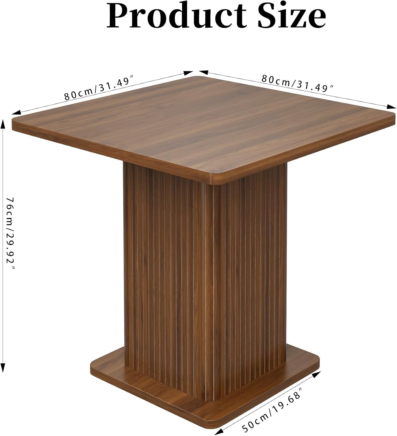 Walnut Farmhouse Dining Table Includes Storage Shelf