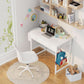 White Desk With Drawers 32 Inch Space Saving Home Office Desk