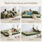 Green 79Inch Convertible Sleeper Couch With Pillows