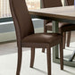 Chocolate Upholstered Ergonomic Dining Chairs Set 2