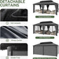 12x20 Hardtop Galvanized Steel Gazebo With Curtains