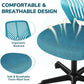 Turquoise Low Back Desk Chair With Lumbar Support And Adjustable Height
