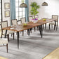 70.9 Inch Dining Table For 6 To 8 With Metal Legs Rustic