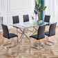 Black Modern High Back Faux Leather Dining Chairs Set Of 4
