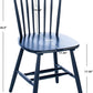 Navy Blue Windsor Spindle Solid Wood Dining Chair Set Of 2