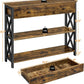 Rustic Brown TV Stand Entertainment Center 45 Inch Drawer