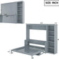 Gray Queen Murphy Desk With Industrial Storage Shelving-1