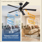 Farmhouse Rustic Ceiling Fan Featuring Remote Lighting