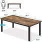 Industrial Wood Dining Table 78.7 Inches Long Brown Finish