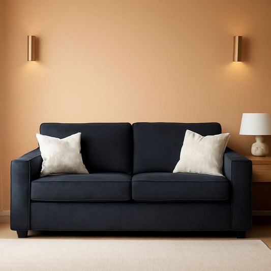 Queen Sleeper Sofa Dark Gray Upholstered ChenilleWeave-0