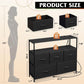 Dresser TV Stand Black With Built In Charging Station