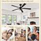Farmhouse Rustic Ceiling Fan Featuring Remote Lighting