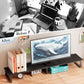 Black 45 Inch TV Riser Stand Cable Management System