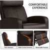 Set Of 2 PU Leather Padded Recliner Chairs For Living Room
