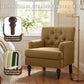 Brown Upholstered Accent Chair With Thick Cushions