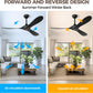 Black Outdoor Ceiling Fan Featuring Remote Control