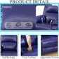Dark Blue Leather Recliner Sofa Set For Living Room 3 Piece