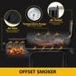 Fourteen Inch Durable Charcoal Grill Offset Smoker