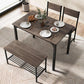 Stainless Steel Space Saving Dining Room Table Set Four