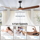 72-inch Walnut Outdoor Ceiling Fan With Lights
