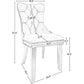 Solid Wood Dining Chairs With Nailhead Back Set Of 2
