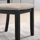 Windvale Black Cross Back Fabric Upholstered Dining Chair Set Of 2