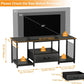Industrial Black TV Entertainment Center With Drawers