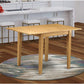 Norden Oak Extendable Dining Table 30X48 Rectangle