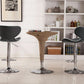 Masaccio Grey Leatherette Airlift Swivel Barstool Set of 2