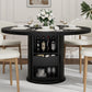 47 Round Farmhouse Dining Table Storage Compartment