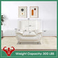 Leather Sofa Set 3 Piece White For Living Room Furniture