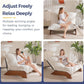 Beige Upholstered Living Room Chair Adjustable Backrest