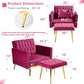 Accent Chair Recliner With Adjustable Armrests Fuchsia