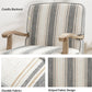 Patterned Upholstered Accent Chair With Wooden Base