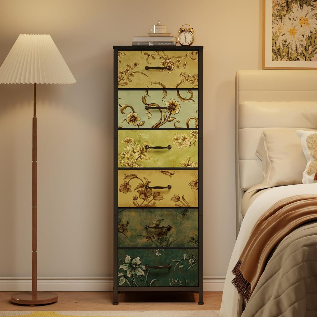 Tallest Six Drawer Dresser Featuring Walnut Finish