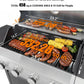 Four Burner Propane Grill Professional Stainless Steel