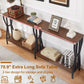 Sofa Console Table 70.9 Inch Industrial Grade Brown