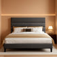 Queen Size Grey Linen Upholstered Platform Bed frame