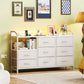 White Dresser With Customizable LED Lighting Outlet