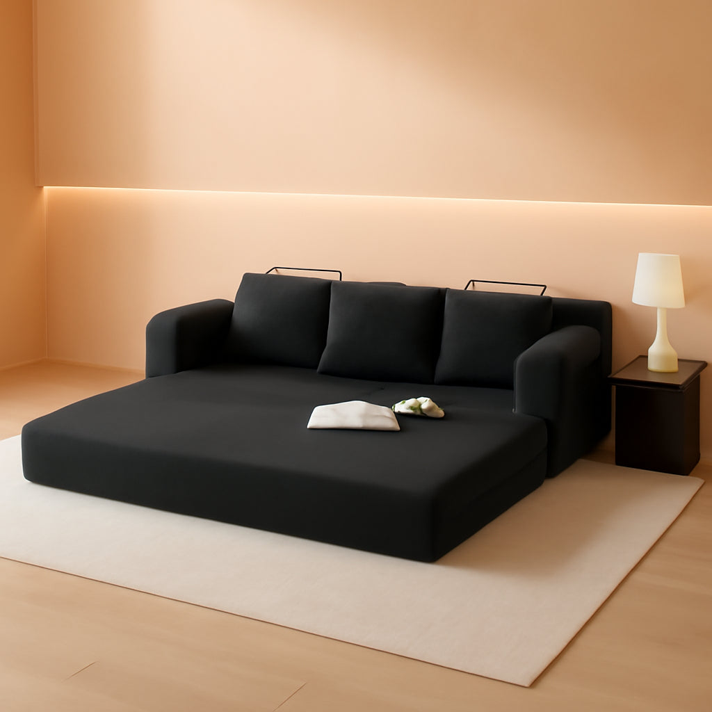 78.8 Inch Convertible Sofa Bed Removable Armrests