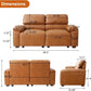 68 Inch PU Leather Loveseat Mid CenturyModern Brown