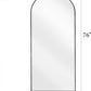 Oversize Black Arched Total Length Aluminum Mirror