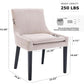 Beige Corduroy Dining Chairs With Wood Legs Set Of 6