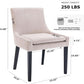 Beige Upholstered Corduroy Dining Chairs Bundle Four