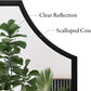 Black Scalloped Wall Mirror 30x40Inch Aluminium Frame