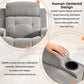 67 Inch Manual Loveseat Recliner Sofa With Cupholders